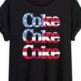 thumbnail image 3 of Coca-Cola - Coke Repeated Distressed Flag Fill - Women's Oversized T-Shirt, 3 of 5