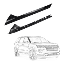 FEXON Windshield A-Pillar Molding Right Passenger Side Outer & Inner  Trim & Bracket Compatible with Ford Explorer 2011-2019