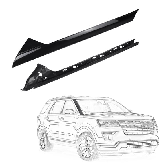 FEXON Windshield A-Pillar Molding Right Passenger Side Outer & Inner  Trim & Bracket Compatible with Ford Explorer 2011-2019