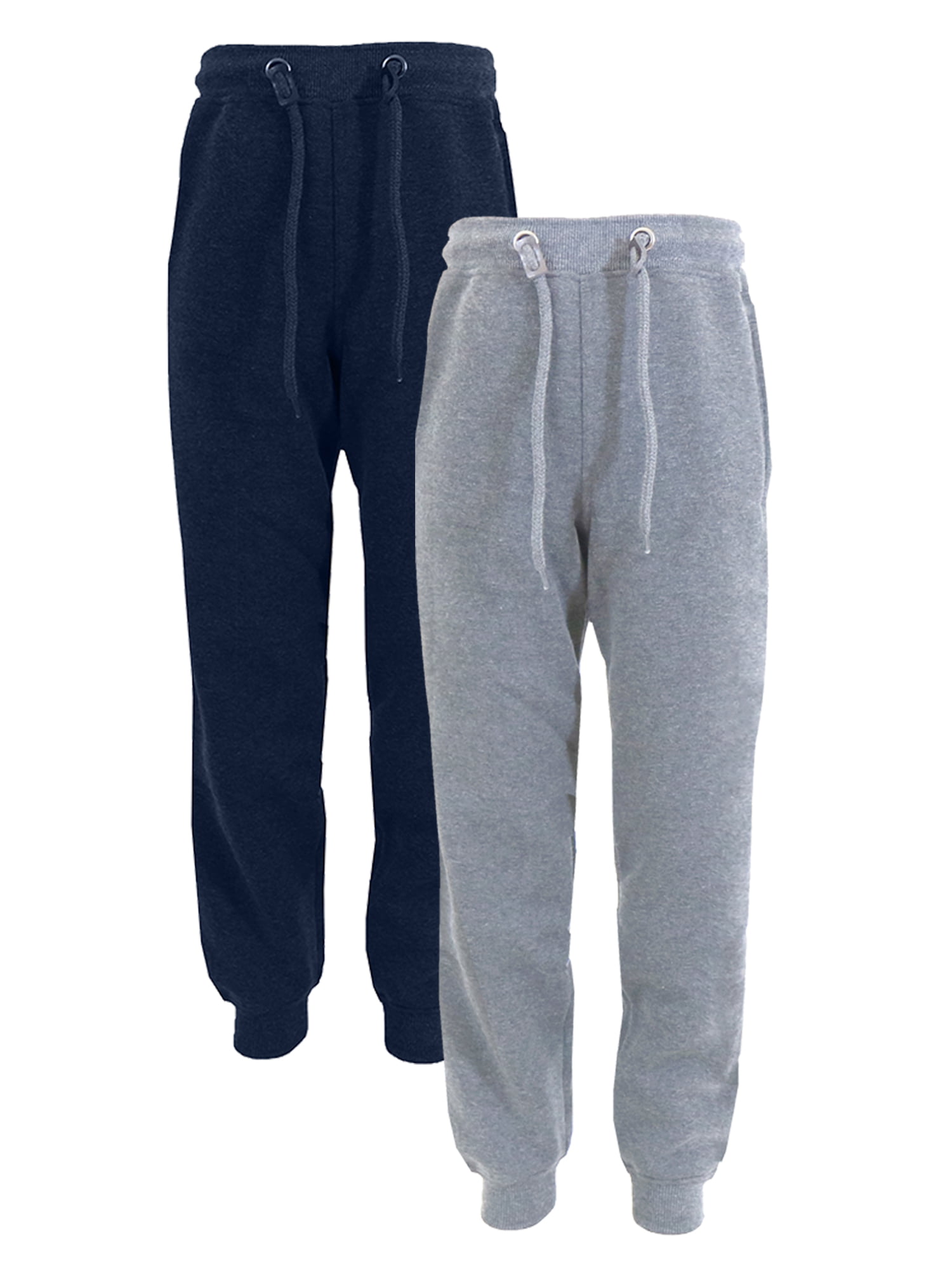 GBH - Boy's Slim-Fit Fleece Jogger Sweatpants (2-Pack) - Walmart.com ...