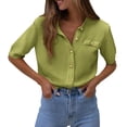 thumbnail image 1 of Suéter PRETTYGARDEN Verde Aguacate con Botones Talle Grande, 1 of 8