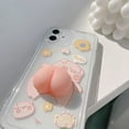 thumbnail image 5 of Men Women Creative Funny Novelty Waving 3D Big Pink Butt Animals Soft TPU Silicone Rubber Phone Case, Pressure Stress Releasing Cover for iPhone 12 Pro, Full Body Protection -Pig Butt, 5 of 16