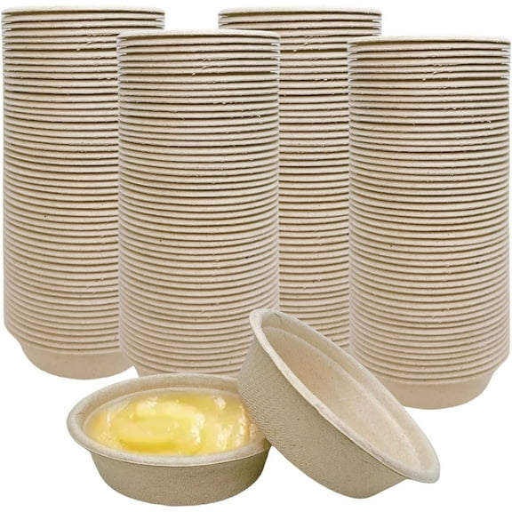 Triani 100Pcs 1oz Paper Feeding Cups Crested Gecko Food Dish Food and Water Feeding Dish Ledge Holder Accessories Bowls for Crested Gecko Lizards Reptiles Pets