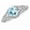 Aquamarine, variant on 1.5 to 5.5 Carat Round Platinum LAB GROWN Gemstone and LAB GROWN Diamond Engagement Ring (1ct Center, AAAA Heirloom Quality) Emerald 1.5 Carat Size: 5