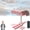 Pink, variant on Breezel for Hot Sleepers, Breezel Bed Cooling Fan, Directed Airflow Conveyance with Adjustable Supports, Silent Operation with Cordless Power Supply and Five-Speed Adjustment, Ideal for Indoor