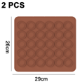 thumbnail image 2 of 2 piezas de silicona para galletas, alfombrillas de chocolate, herramienta para hornear, pequeña MFZFUKR CPB-DE-LYY1812-1, 2 of 5