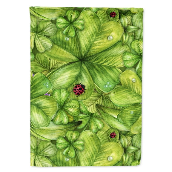 Shamrocks and Lady bugs House Flag
