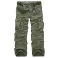 thumbnail image 1 of Men Tactical Cargo Combat Pants Multi-pockets Work Military Army Loose Straight Leg Trousers, 1 of 2