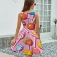 thumbnail image 6 of Candy Pattern Rainbow Lollipop Dress Summer Street Style Dresses Female Sleeveless Printed Sundress, 6 of 7