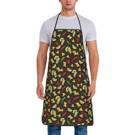 

Tideii Mexican Food Beer for Tie-up Apron Unisex Waterproof and Stain-Resistant Bib Apron for Kitchen Garden Painting