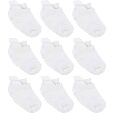 

AURIGATE Clearance! Baby and Toddler Socks 9 Pairs Baby Non Slip Grip Ankle Socks with Non-slip Soles for Infants Toddlers