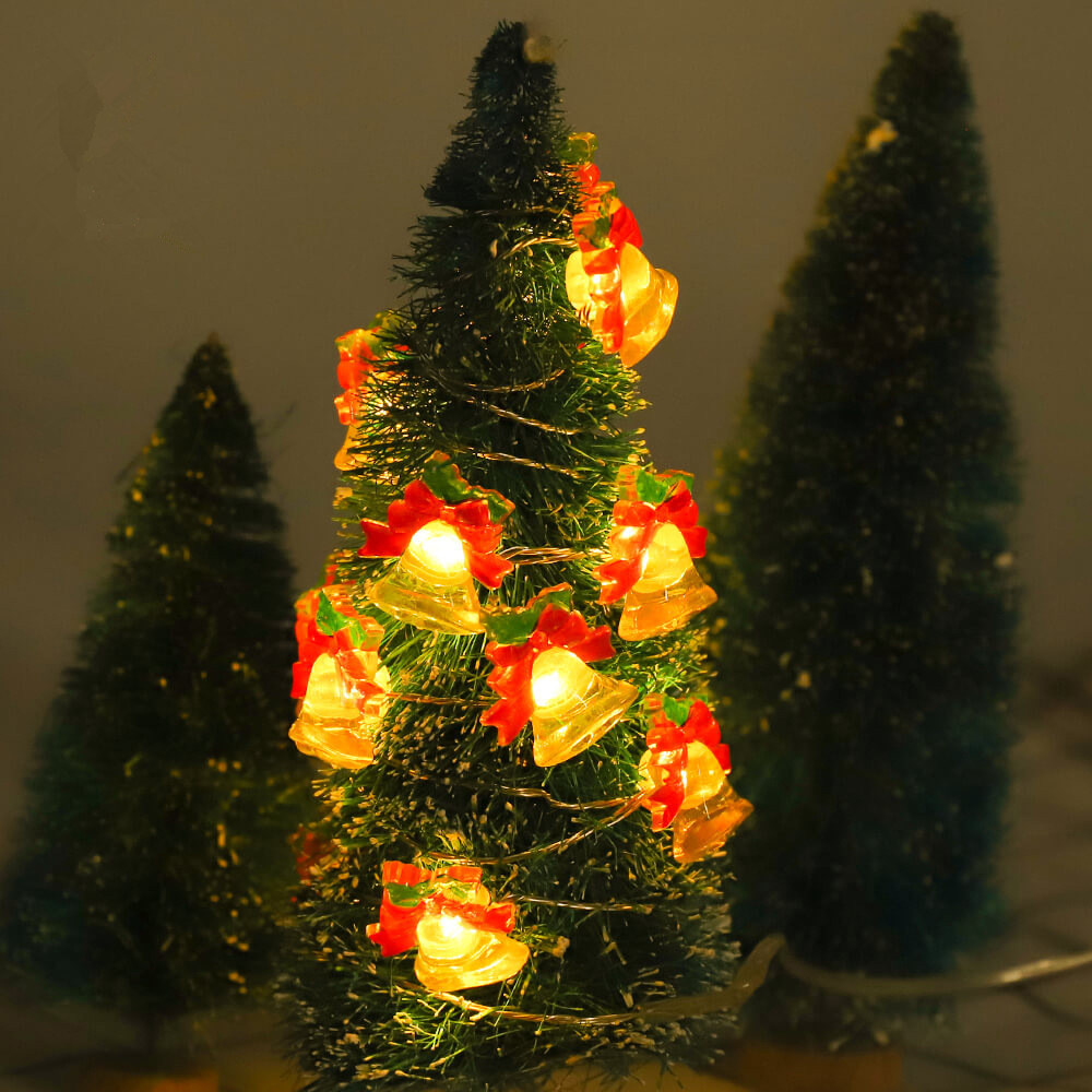 LED 8 Modes String Lights Remote Control Waterproof Christmas Tree Bell