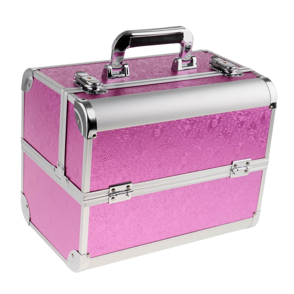 Makeup Train Jewelry Storage,Cosmetic Lockable Case,Aluminum Makeup