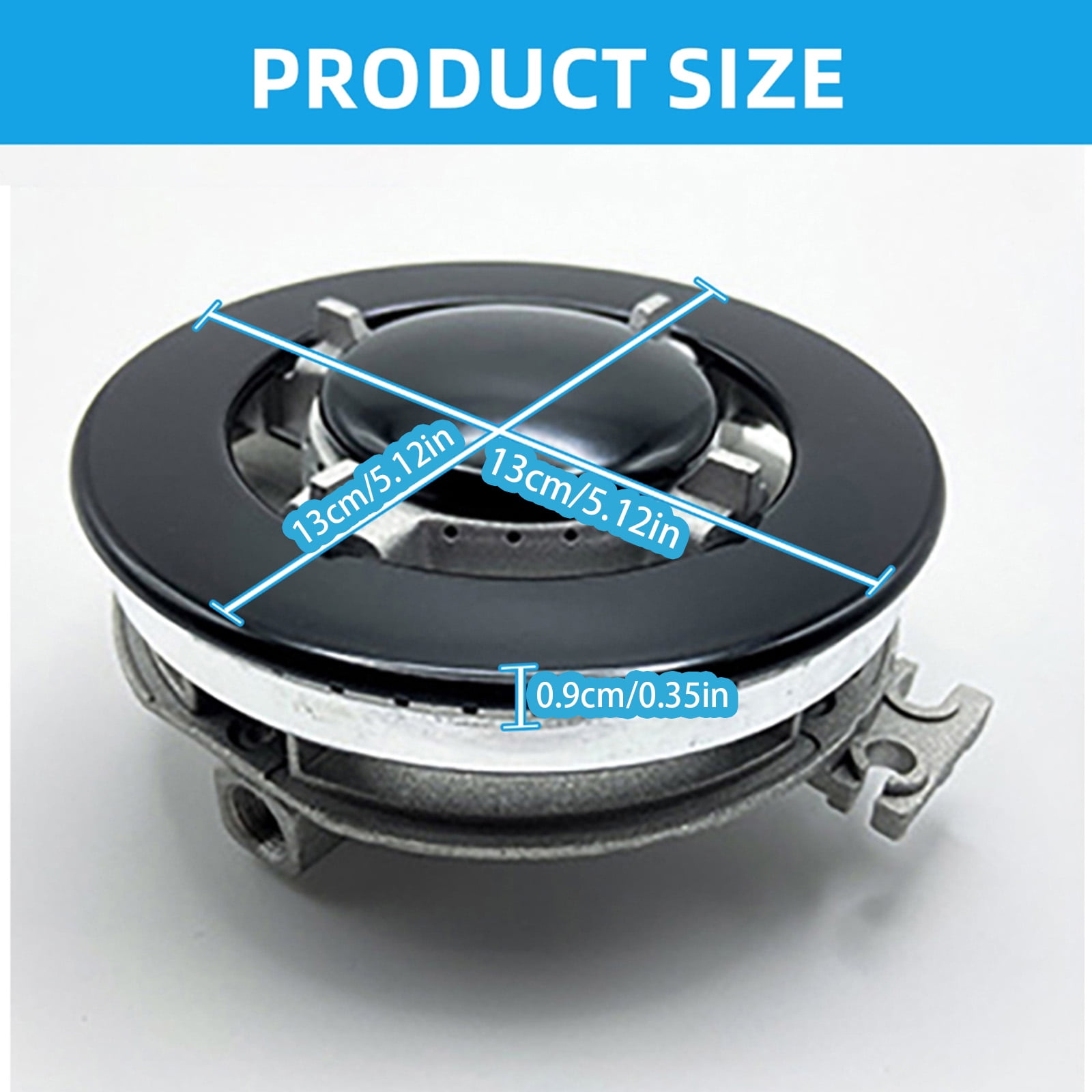 Metal Stove Burners and Knob Set Cooktop Burners Heads and Control Knobs Ranges Burners Caps Metal Texture for Stove