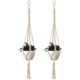 thumbnail image 1 of Cesta Colgante de Algodón YONGSHENG Soporte para Flores 2 Cuerdas Beige, 1 of 5