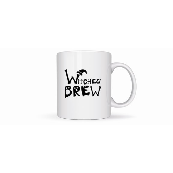 BUMBLE THE BEE Witches' Brew Halloween Coffee Mug, 11 oz. White Ceramic Design