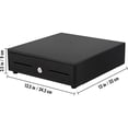 thumbnail image 5 of KFFKFF Cash Management Drawer, 13" Dual-Access, Easy-to-Remove Setup, Includes 4 Bill 5 Coin Tray & 2 Keys, Space-Saving for Retail, Bars, Cafes, Eateries, 5 of 9