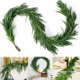 thumbnail image 1 of Guirnalda de pino norfolk de Navidad artificial verde con tacto real para manto, mesa, pared, decoración de Navidad para interiores y exteriores (3 m), 1 of 2