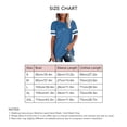 thumbnail image 3 of Camisetas de manga corta para mujer, blusa informal de verano con contraste de Color suelto, blusa de manga corta con cuello redondo para mujer, Tops azul M, 3 of 3
