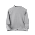 thumbnail image 4 of YOUYEDIAN Boys Turtleneck Long Sleeve Shirts Kids Fleece Mock Neck Base Layer Top Casual Soft Comfy Versatile Sweater Sweatshirt (Light Gray, 8-9 Years), 4 of 5