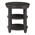 thumbnail image 4 of Lane 3-Shelf Round End Table in Slate Gray Wood Finish, 4 of 7