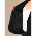 thumbnail image 5 of Saco de Blazer de Oficina Chic INSPIRE para Mujeres, Blazer de Un Botón en Contraste, Talla L, Negro, 5 of 5