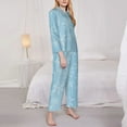 thumbnail image 3 of Salouo Snowflake Snowing Pattern Women's Pajamas Set Long Sleeve Button Down Sleepwear Soft Pj Lounge Sets for women 2 Piece Pjs Set with Long Pants-XX-Large, 3 of 7