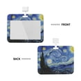 thumbnail image 2 of Zufioo The Starry Night Print Work Badge Protective Case, Waterproof Lanyard, Badge Transparent Clip, Suitable for Induction Card Badge Swipe Credit Card, 2 of 7