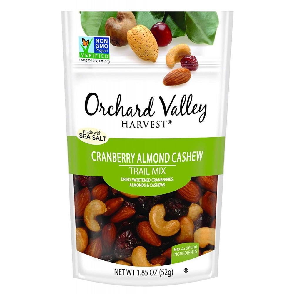 ORCHARD VALLEY HARVEST Cranberry Almond Cashew Trail Mix, 1.85 oz (Pack