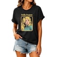 thumbnail image 3 of Women's Dolly Shirts Country Music Legend T-Shirt Crewneck Short Sleeve Shirt Vintage Graphic Tee Loose Fit T-Shirt Fall Fashion Tops L, 3 of 5