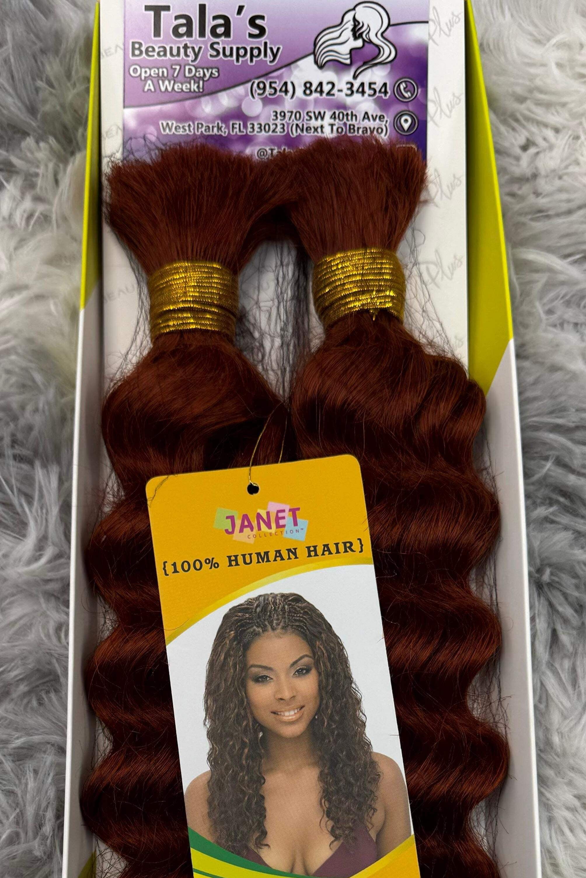 JANET COLLECTION – New Deep Bulk 100% Human Hair Braid – Crochet