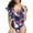 Purple, variant on Azrian Women Bikini Print Splicing Swimwear One-piece Swimsuit Beachwear