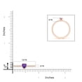 thumbnail image 4 of ANGARA Natural Bezel Heart Amethyst Promise Ring with Diamond Accents in 14K Rose Gold for Women (Size-4mm) | February Birthstone, Anniversary, Jewelry Gift for Women | Natural Amethyst Ring, 4 of 8