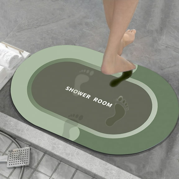 Staron Bathroom Rugs Mat 16x24 (Green), Extra Soft Bath Mat Bathroom Mat Rug Non Slip Super Absorbent Quick Dry Thin Bathroom Rug for Bathroom Floor Bathtub Christmas Gifts