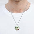 thumbnail image 5 of Coconut Tree Elegant Glass Circular Pendant Women's Necklace, 5 of 5