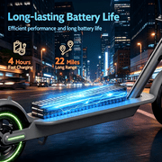 MOCRXO Electric Scooter for Adults, 350W Motor, 19 mph Max Speed, 21 Miles Range, 8.5 in Solid Tires, Foldable E-Scooter