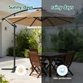 thumbnail image 4 of HaiNova 10 ft Offset Patio Umbrella, All-Weather UV Protection Cantilever Umbrella Suitable For Garden, Backyard and Beach, Khaki, 4 of 9
