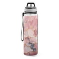 thumbnail image 2 of Marble Pink 32oz Water Bottles with Straw Tritan Leakproof Sports Bottle BPA Free Clear for Fitness Gym Swimming Cycling, 2 of 7