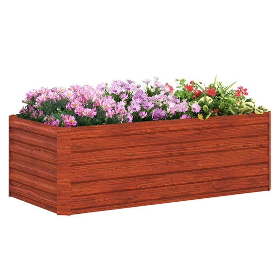 Galvanized Raised Garden Bed - 6x3x2 ft Metal Planter Box for Vegetables & Flowers - Tall, Reinforced Outdoor Gardening