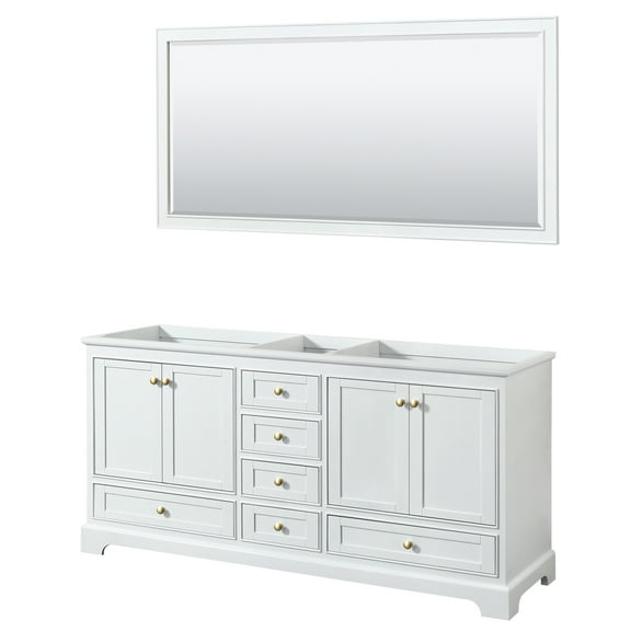 Wyndham Collection Wcs202072dcxsxxm70 Deborah 71" Free Standing Double Wood Vanity Cabinet