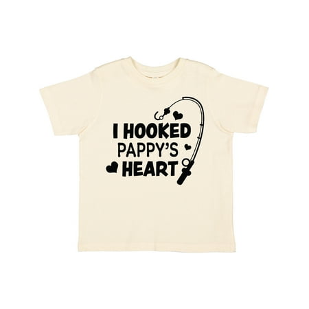 

Inktastic I Hooked Pappy s Heart with Fishing Rod Gift Toddler Boy or Toddler Girl T-Shirt