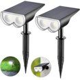 thumbnail image 1 of Focos solares para exteriores, 16 LED, IP67, impermeables, de anochecer al amanecer, luces de pared con luz diurna de 6500 K, luces solares para exteriores para jardín, 1 of 5