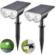 thumbnail image 1 of Focos solares para exteriores, 16 LED, IP67, impermeables, de anochecer al amanecer, luces de pared con luz diurna de 6500 K, luces solares para exteriores para jardín, 1 of 5