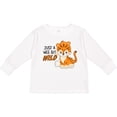 thumbnail image 3 of Inktastic Just a Wee Bit Wild- cute tiger cub Boys or Girls Long Sleeve Toddler T-Shirt, 3 of 5