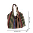 thumbnail image 3 of Luxalzxs Casual Canvas Shoulder Bag for Women Bohemian Purse Handbag Large Totes Top Handle Bag Lightweight Vintage Shopping Bag, 3 of 5