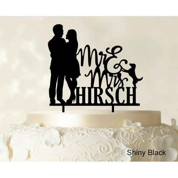 """Mr & Mrs"" Custom Wedding Cake Topper Personalized Custom Cake Topper Cake Decorations Color Option Available 6""-7"" Inches Wide"