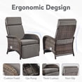 thumbnail image 4 of PARKWELL Outdoor Patio Recliner Chair,Adjustable Rattan Reclining Lounge Chair with Cushion, Gray, 4 of 7