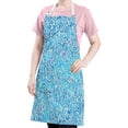 thumbnail image 5 of Blue White Tie Dye Textured Pattern Apron-Garden Aprons for Women with Pockets-Cotton Linen Waterproof Kitchen Cooking Gardening Aprons Adjustable for Kitchen,Cooking,BBQ and Salon 33x27 Inch, 5 of 7