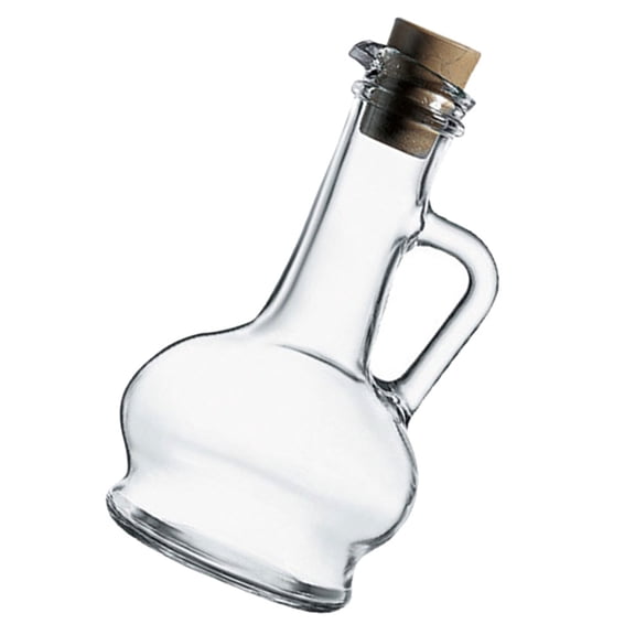 Yardwe Transparent Glass Oil Storage Container with Airtight Seal and Handle, Kitchen Bottle for Cooking and Food Storage