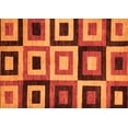 thumbnail image 1 of Ahgly Company Indoor Rectangle Abstract Orange Modern Area Rugs, 7' x 10', 1 of 4